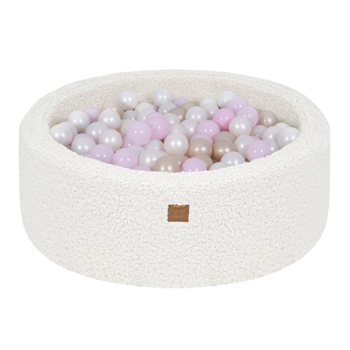Bearly Baby Ball Pit Off White 200 Balls White Pearl, Light Pink Pearl, Light Gold Pearl