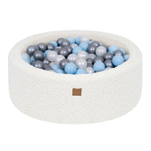 Bearly Baby Ball Pit Off White 200 Balls Silver, White Pearl, Babyblue