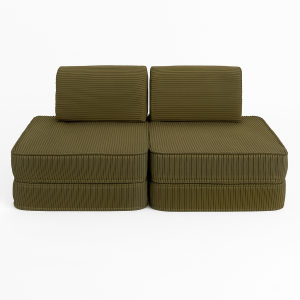 Aesthetic Pocket Basic Kids Sofa, Khaki