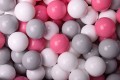 Velvet Foam Playset with Small Ball Pit with 100 Balls Light Gray: Gray/White/Light Pink