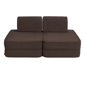 Aesthetic Pocket Basic Kids Sofa, Brown