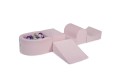 Velvet Foam Playset with Small Ball Pit with 100 Balls Light Pink: Light Green/Violet/Gray/Pastel Pink