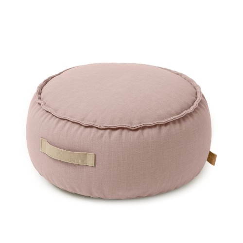 Outzy Round Pouf, Rosy Dune Pink