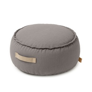 Outzy Round Pouf, Drift Dlay Taupe