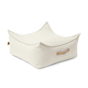 Outzy Square Puff, Oat Blush Beige