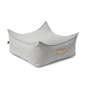 Outzy Square Puff, FeatherFog Gray