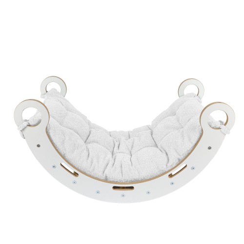 Montessori Climbing Rocker with Cushion | Snug Rocker Cushion Color White