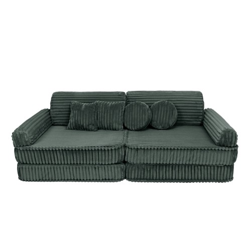 Churros Premium Kids Sofa, Pine Forest Green