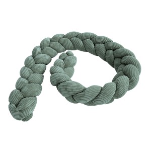Crib Bumper Braid  -  Soft Protective Bumper for Babies | Aesthetic Olive Green Size S-150 cm