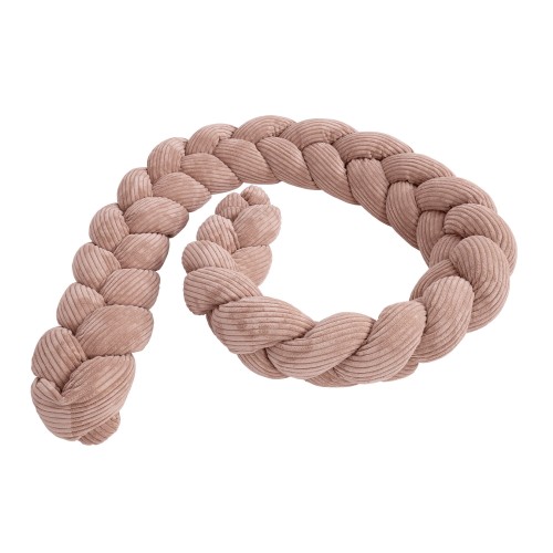 Crib Bumper Braid  -  Soft Protective Bumper for Babies | Aesthetic Power Pink Size L  -  300 cm
