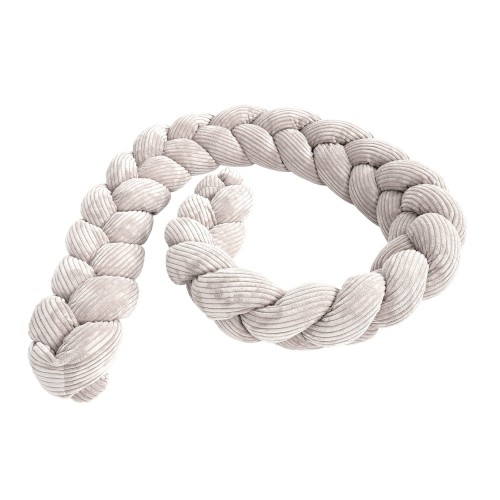 Crib Bumper Braid  -  Soft Protective Bumper for Babies | Aesthetic Ecru Size S -150 cm