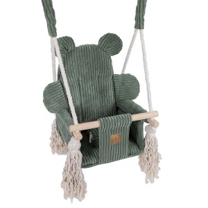 Indoor Baby Swing  -  Bear Swing | Aesthetic Olive Green