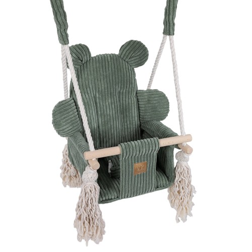 Indoor Baby Swing  -  Bear Swing | Aesthetic Olive Green