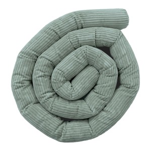 Protective Roll Bumper for Baby Crib  -  Safe Roll | Aesthetic Olive Green Size 3m