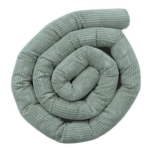 Protective Roll Bumper for Baby Crib  -  Safe Roll | Aesthetic Olive Green Size 3m