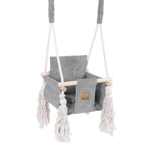 Indoor Baby Swing  -  Square Swing | Aesthetic Grey