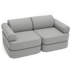 Outzy Pocket Plus Kids Sofa, Feather Fog Gray
