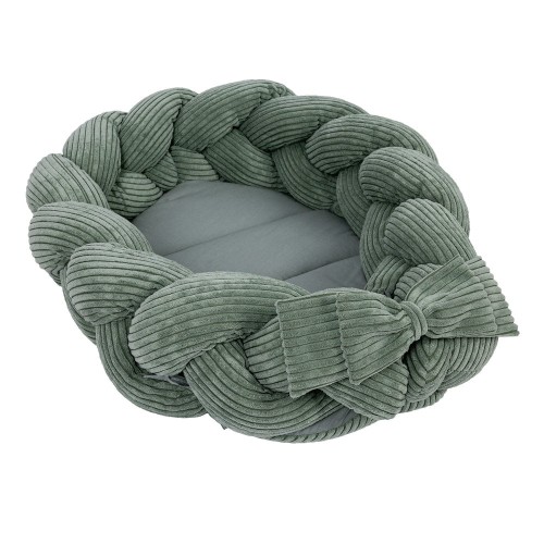 Baby Nest with Crib Braided Bumper 200cm | Aesthetic Olive Green