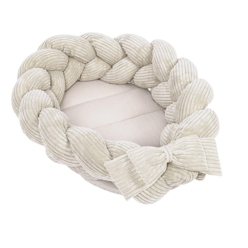 Baby Nest with Crib Braided Bumper 200 cm | Aesthetic Ecru