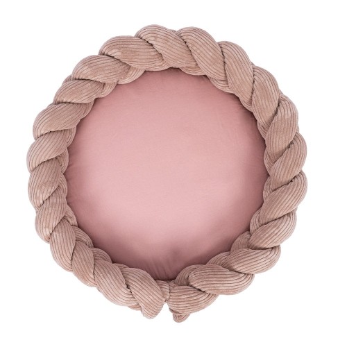Baby Nest with Play Mat & Crib Bumper Braid 300cm - Aesthetic Powder Pink