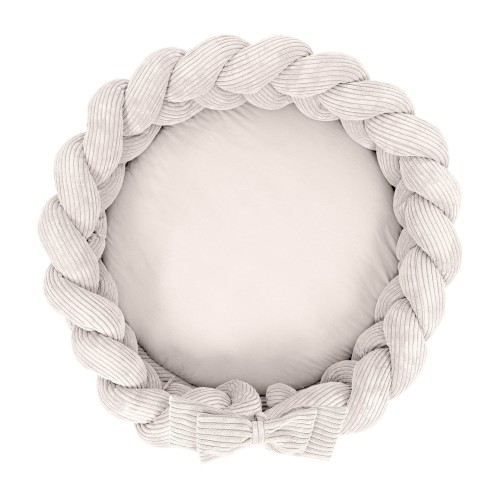 Baby Nest with Play Mat & Crib Bumper Braid |300cm | - Aesthetic Vanilla