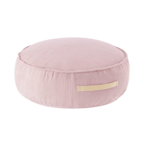 Slimcord Round Pouf, Pink
