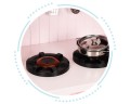 Wooden Play Kitchen for Children with Oven, Burners, Microwave and Accessories