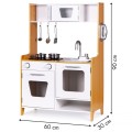 Wooden Play Kitchen for Children with Multimedia Burners