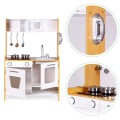 Wooden Play Kitchen for Children with Multimedia Burners