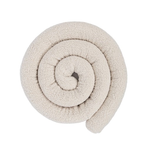 Baby Cot Bumper Pillow  -  Safe Roll | Bearly Cream 400 cm