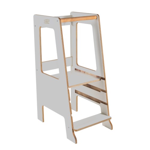 Wooden Learning Tower Scandi, Grey