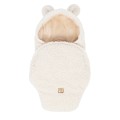 Baby Wrap with Bear Ears  -  Bearly Cream