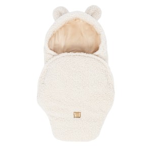 Baby Wrap with Bear Ears  -  Bearly Cream