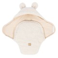 Baby Wrap with Bear Ears  -  Bearly Cream