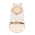 Baby Wrap with Bear Ears  -  Bearly Cream