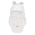 Baby Wrap with Bear Ears  -  Bearly Cream