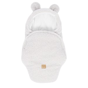 Baby Wrap with Bear Ears  -  BearlyOoff White