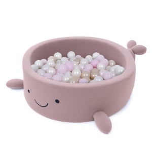 Boucle Ball Pit, Whale, Raspberry Glaze Pink, without balls