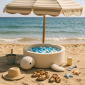 Boucle Ball Pit, Turtle, Dusty Ice Blue, without balls