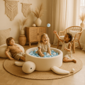 Boucle Ball Pit, Turtle, Raspberry Glaze Pink, without balls