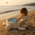 Boucle Ball Pit, Turtle, Oat Biscuit Beige, without balls