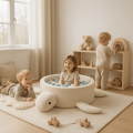 Boucle Ball Pit, Turtle, Oat Biscuit Beige, without balls