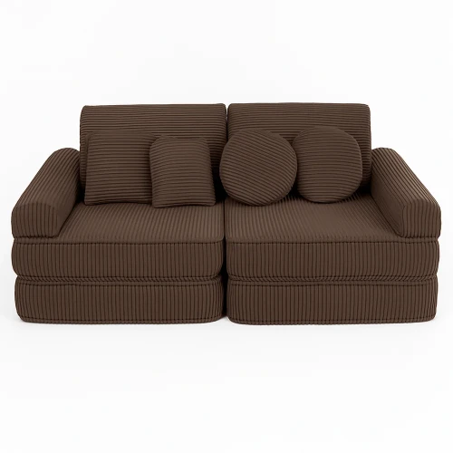 Aesthetic Pocket Plus Kids Sofa, Brown