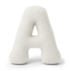 Alphabet Letter Pillow Off White | Bearly A