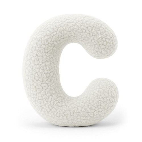 Alphabet Letter Pillow Off White | Bearly C
