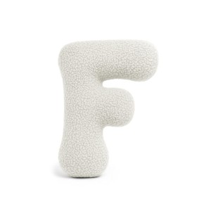 Alphabet Letter Pillow Off White | Bearly F