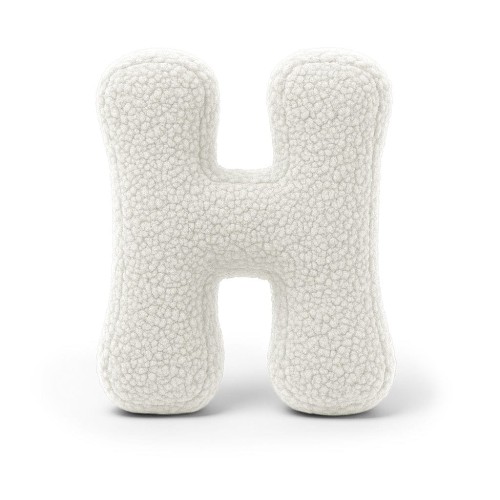 Alphabet Letter Pillow Off White | Bearly H