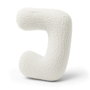 Alphabet Letter Pillow Off White | Bearly J