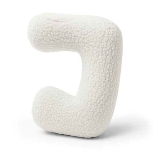 Alphabet Letter Pillow Off White | Bearly J