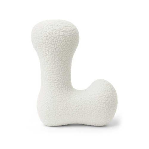 Alphabet Letter Pillow Off White | Bearly L